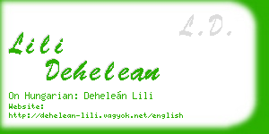 lili dehelean business card